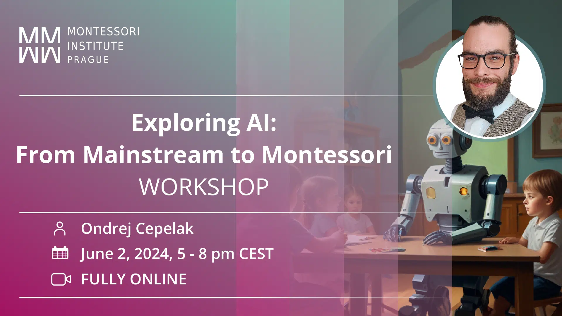 Promotional banner: Exploring AI workshop