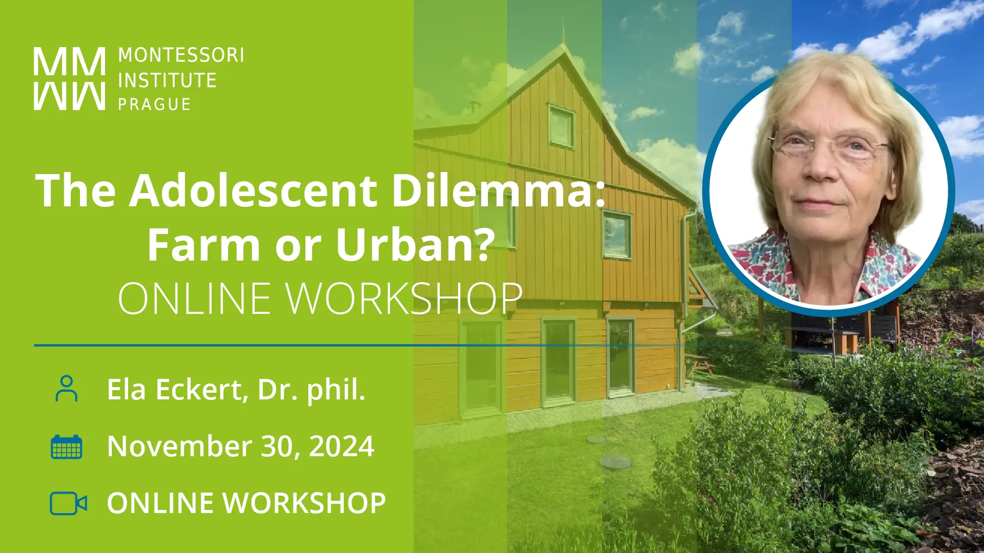 Promotional banner: 12-18 workshop with Ela Eckert