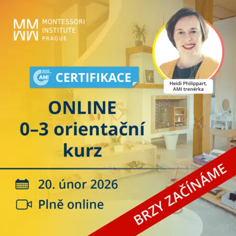 AMI Certifikované orientační kurzy 0-3 montessori tříd